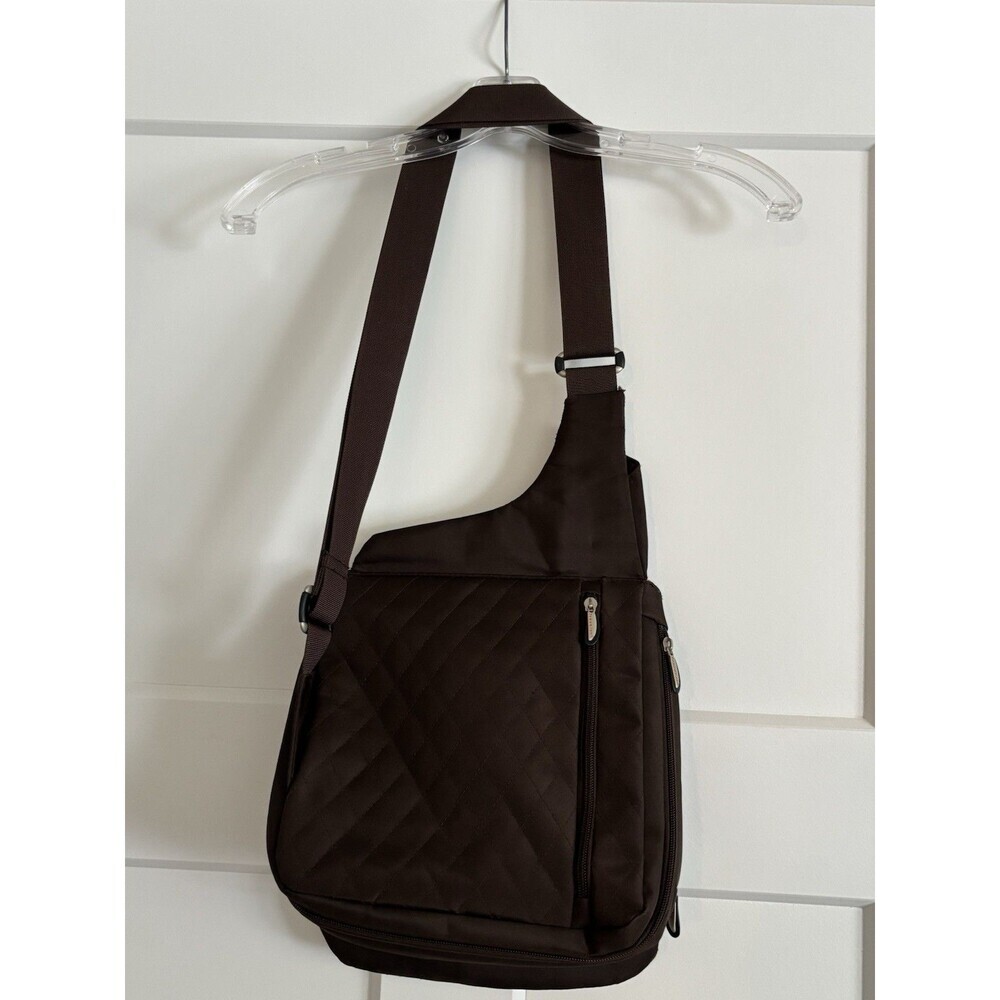 Brown Anti-Theft Travelon Crossbody Bag Purse Handbag Travel Bag 2 Piece - Picture 2 of 15